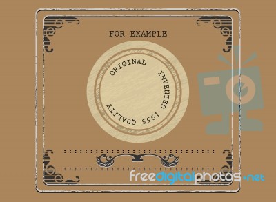 Vintage Product Label Stock Image