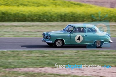 Vintage Racing At Goodwood Stock Photo