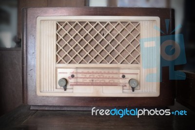 Vintage Radio Stock Photo