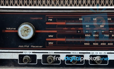 Vintage Radio Dial Stock Photo