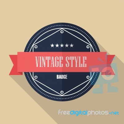 Vintage Retro Flat Badge Stock Image