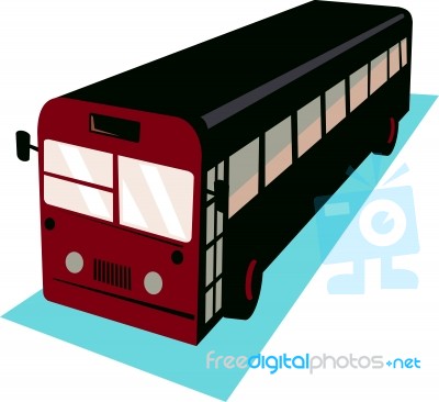 Vintage Shuttle Bus Coach Retro Stock Image