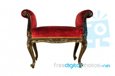 Vintage Sofa Isolated Stock Photo