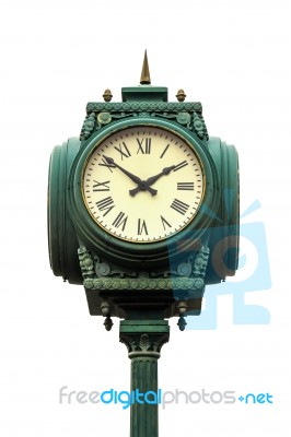 Vintage Style Clock Stock Photo