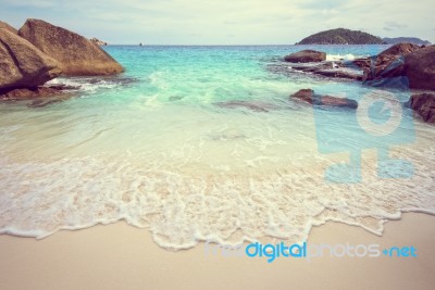 Vintage Style Sea And Beach In Thailand Stock Photo