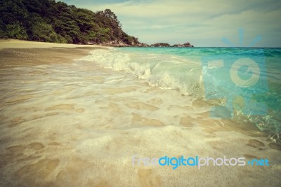 Vintage Style Sea And Beach Similan Island, Thailand Stock Photo