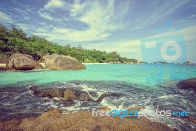 Vintage Style Summer Sea In Thailand Stock Photo