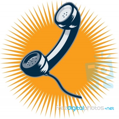 Vintage Telephone Retro Style Stock Image