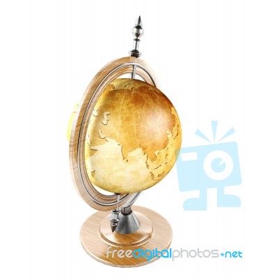 Vintage Terrestrial Globe Stock Image