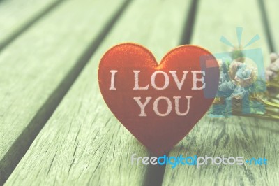 Vintage Valentine Concept Stock Photo