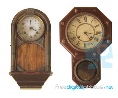 Vintage wall Clock Stock Photo