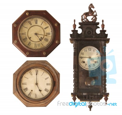 Vintage wall Clock Stock Photo