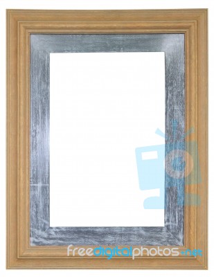 Vintage Wooden Frame Decorated With Black Border Stock Photo