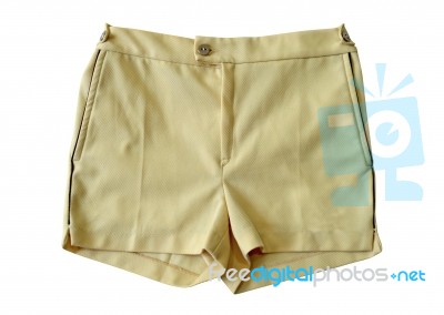 Vintage Yellow Shorts Stock Photo