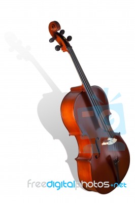 Violin Isolated On White Background Stock Photo