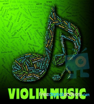 Violin Music Indicates String Instrument And Fiddle Stock Image