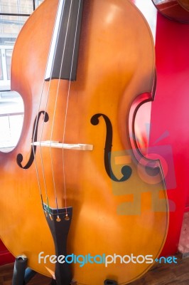 Violin Orchestra Musical Instrument In The Shop Stock Photo