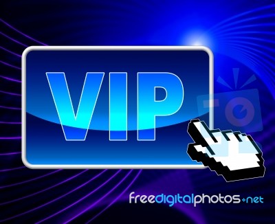 Vip Online Means World Wide Web And Important Stock Image