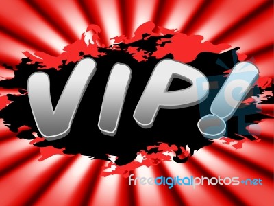 Vip Sign Indicates Very Important Person And Advertisement Stock Image