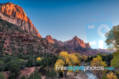 Virgin River At Sunset Stock Photo