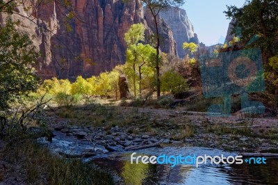 Virgin River Canyon Stock Photo