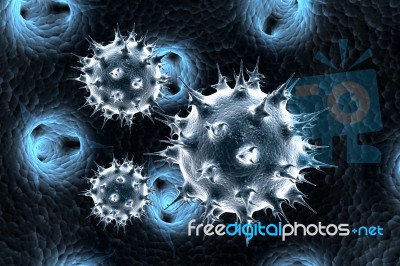 Virus 3d Image Stock Image