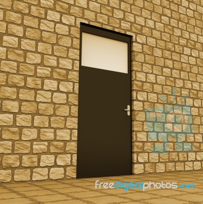 Vision Door Indicates Aspirations Plan And Aim Stock Image