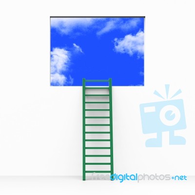 Vision Planning Indicates Steps Forecasting And Ladder Stock Image