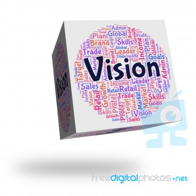 Vision Word Means Plan Future And Prediction Stock Image