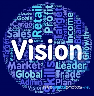 Vision Word Represents Plan Text And Predictions Stock Image