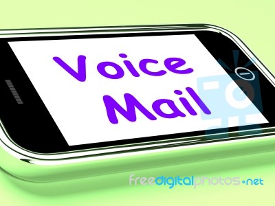 Voice Mail On Phone Shows Talk To Leave Message Stock Image