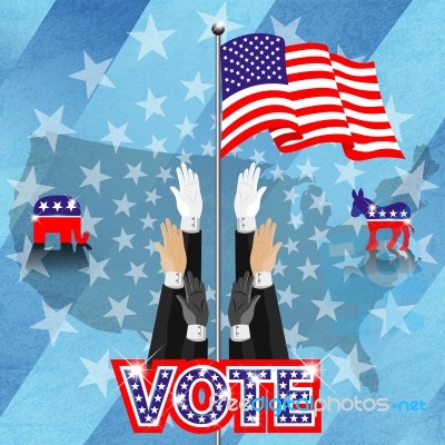 Vote For American President Stock Image