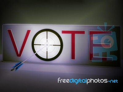 Vote Target Means Evaluation Choice And Decision Stock Image