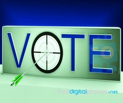 Vote Target Means Evaluation Poll Election Stock Image