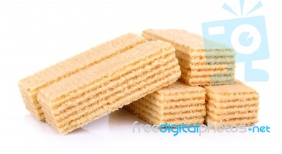 Wafers  Isolated On White Background Stock Photo