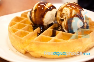 Waffle Stock Photo