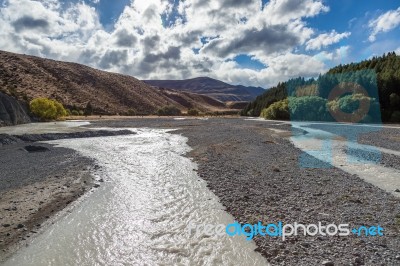 Waitaki River Stock Photo