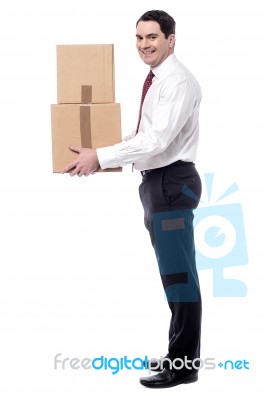 Waiting For Book This Parcels Stock Photo