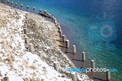 Walchensee Lake In Bavaria, Germany Stock Photo