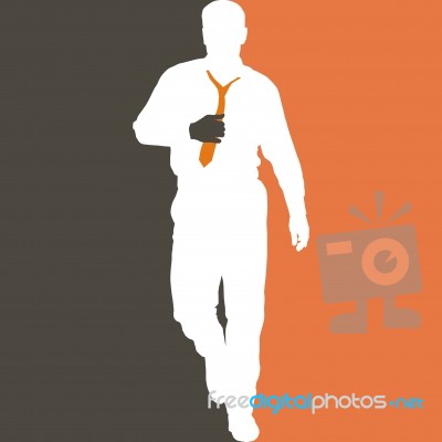 Walking Man Stock Image