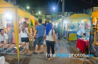 Walking Street Krabi Stock Photo