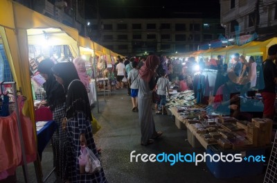 Walking Street Krabi Stock Photo