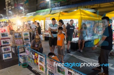 Walking Street Krabi Stock Photo