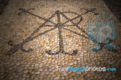 Wall Milan  In Italy Old   Church Concrete     Mosaic Stone Stock Photo