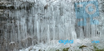 Wall Of Ice Stock Photo