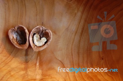 Walnuts In Love Stock Photo