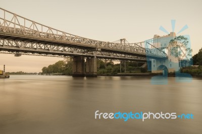 Walter Taylor Bridge In Brisbane Stock Photo