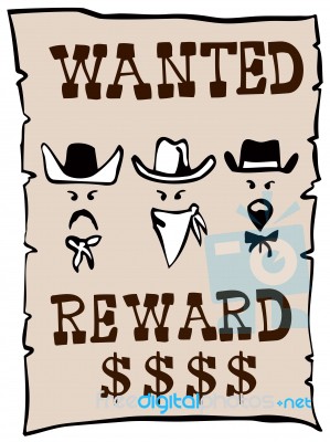 Wanted Reward Poster Stock Image