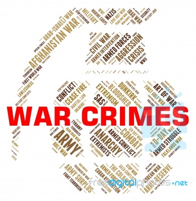 War Crimes Represents Unlawful Act And Clash Stock Image