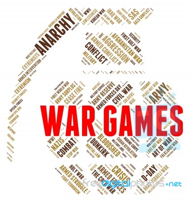 War Games Shows Entertainment Playing And Bloodshed Stock Image